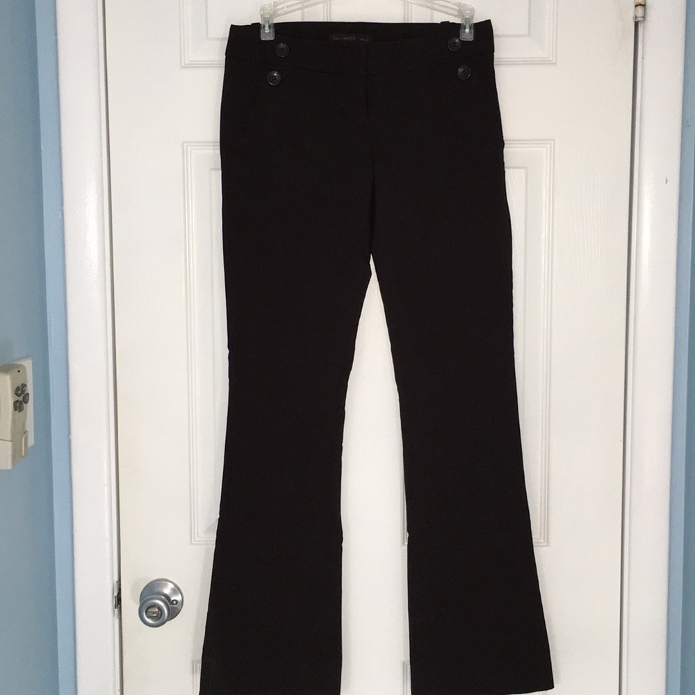 Dress pants Chocolate brown.  Fine pin stripe
